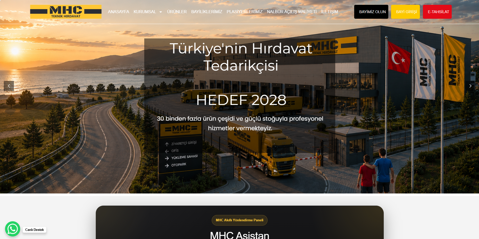 MHC Teknik Hırdavat web tasarım projesi